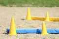 Obstacles and buoys in the sand