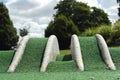 Obstacles on crazy golf course