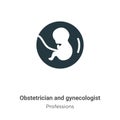 Obstetrician and gynecologist vector icon on white background. Flat vector obstetrician and gynecologist icon symbol sign from