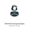 Obstetrician and gynecologist vector icon on white background. Flat vector obstetrician and gynecologist icon symbol sign from