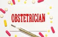 obstetrician word in a dictionary. obstetrician concept