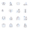 Obstetrics line icons collection. Pregnancy, Ultrasound, Labor, Delivery, Fetal, Prenatal, Midwife vector and linear