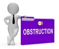 Obstruction Of Justice In Politics Folder Meaning Hindering Political Cases Or Congress 3d Illustration