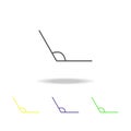 obtuse angle colored icon. Can be used for web, logo, mobile app, UI, UX