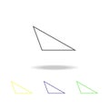 obtuse triangle colored icon. Can be used for web, logo, mobile app, UI, UX