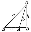 Obtuse Triangle With Height Drawn vintage illustration