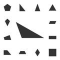 obtuse triangle icon. Detailed set of geometric figure. Premium graphic design. One of the collection icons for websites, web desi