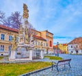 Obudai Szentharomsag-szobor, the Trinity Statue, Holy Spirit Square, Budapest, Hungary Royalty Free Stock Photo