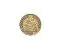 Obverse of 50 centimes coin made by France