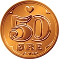 Danish 50 ore coin