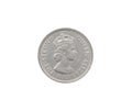 Obverse of Half rupee coin made by Mauritius Royalty Free Stock Photo