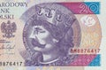 Obverse of 20 polish zloty banknote