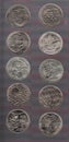 The obverse and reverse of a collection of portuguese coins 200 escudos. Royalty Free Stock Photo