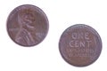 Obverse and reverse sides of an American Wheat Penny