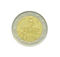 Obverse of Two Euro coin made by Greece