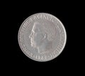 Obverse of vintage drachma coin Royalty Free Stock Photo