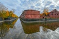 Obvodny (Bypass) channel in Kronstadt at Kotlin island, Russia