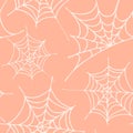 ÃÂobweb, spider pattern.Doodle Spider Web.Hand drawn on pink background. Darkness. Scary cute sign Royalty Free Stock Photo