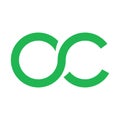 oc initial letter vector logo icon