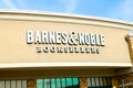 OCALA, FLORIDA USA - OCTOBER 22, 2023 Barnes and Noble retail book storefront exterior and trademark logo. Largest book store