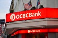 OCBC Bank Malaysia Sign in Jalan Gaya, Kota Kinabalu, Malaysia Royalty Free Stock Photo