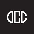 OCC letter logo design on black background. OCC creative initials letter logo concept. OCC letter design Royalty Free Stock Photo