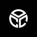 OCC letter logo design on black background. OCC creative initials letter logo concept. OCC letter design