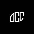 OCC letter logo design on BLACK background. OCC creative initials letter logo concept. OCC letter design