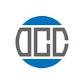 OCC letter logo design on white background. OCC creative initials circle logo concept. OCC letter design