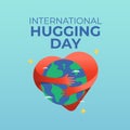 For the occasion of International Hugging Day, this vector graphic is suitable