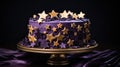 occasion purple and gold stars