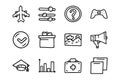 Occassions line vector doodle simple icon set