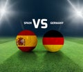 Occer matchday template. Spain vs Germany Match day template
