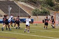 Occidental college Tigers of Los Angeles defeats Whittier college 15 to 7 in a hard fought contest