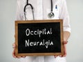 Occipital Neuralgia sign on the piece of paper