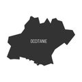 Occitania - map of region of France