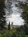 Occitanie the church of montolieu village of the book