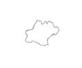 Occitanie map outline France region shape