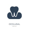 occlusal icon in trendy design style. occlusal icon isolated on white background. occlusal vector icon simple and modern flat