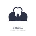 occlusal icon on white background. Simple element illustration from Dentist concept