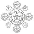 Occult ancient magic symbol.