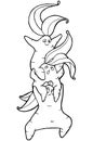 Hand drawing illustration. Vector illustration of mandrake. Mandragora root homunculus, alchemy ingredient, witchcraft, sorcery my