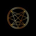 Occult symbol- Order of Nine Angles symbol in gold