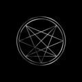 Occult symbol- Order of Nine Angles symbol in silver
