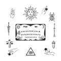 Occult symbols element collection Royalty Free Stock Photo