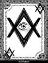 Occultism or magic, illustration without color all-seeing eye