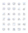 Occupation Area line icons collection. Innovation, Creativity, Design, Engineering, Programming, Analytics, Marketing