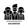 occupation icon, black vector sign with editable strokes, concept illustration Royalty Free Stock Photo