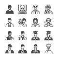 Occupation icons set Royalty Free Stock Photo