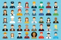 Occupation icons set. job and employments concept. vector Royalty Free Stock Photo